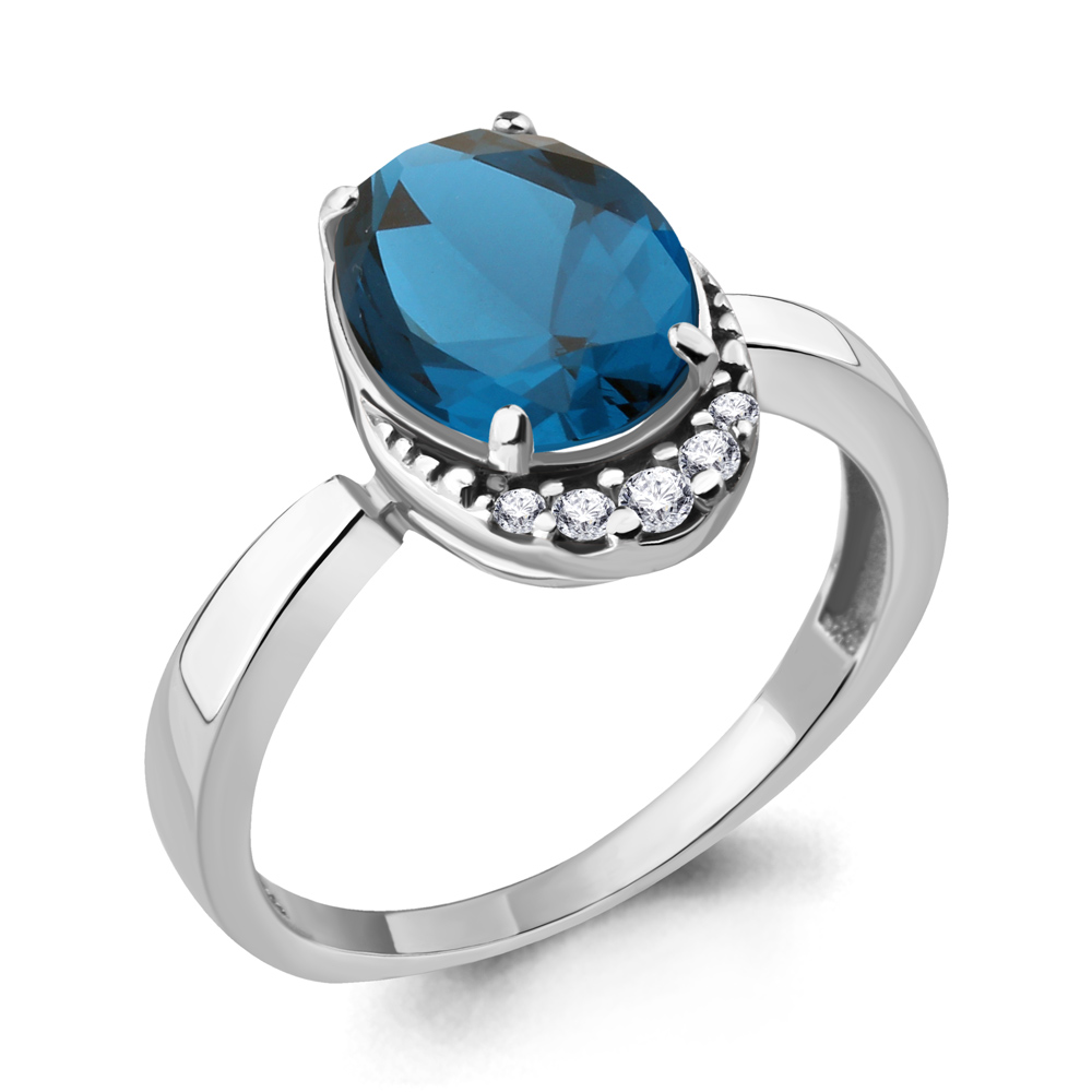

Кольцо из серебра с топазом р.  Aquamarine 6917093А_925_р, 6917093А_925_р