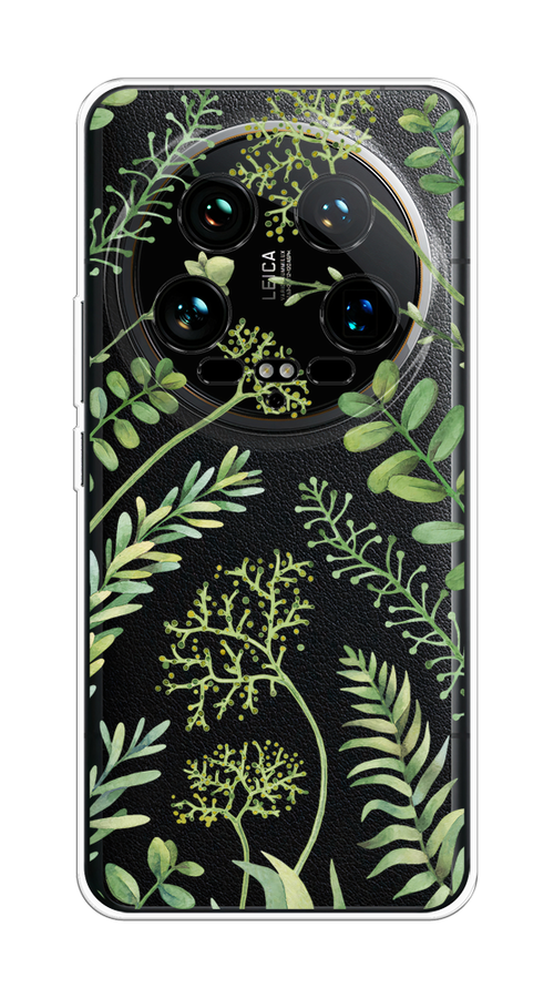 

Чехол на Xiaomi 14 Ultra "Green Leaves", Зеленый;прозрачный, 321850-1