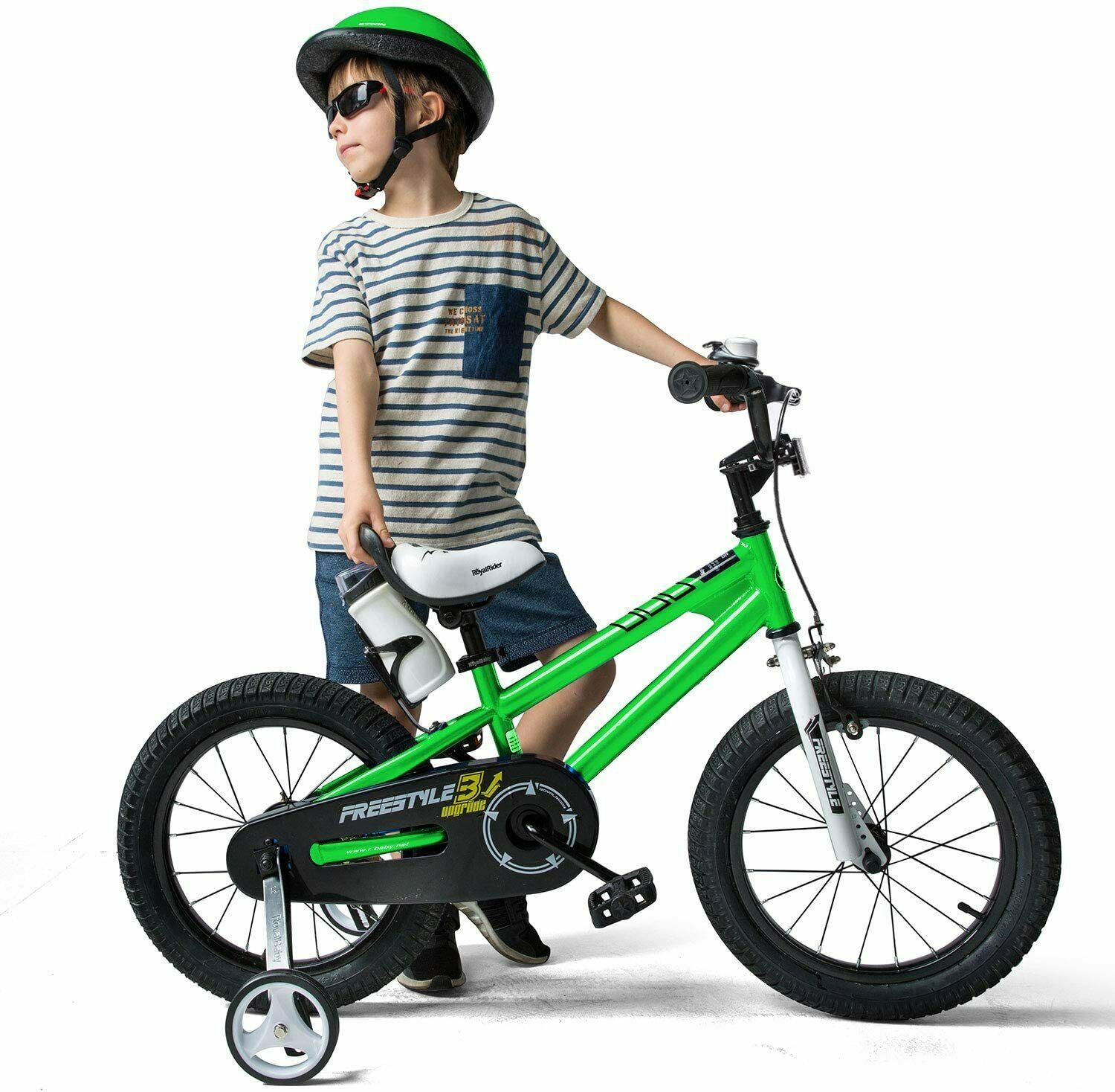 

Велосипед Royal Baby детский Freestyle Steel 14, год 2020, цвет Зеленый