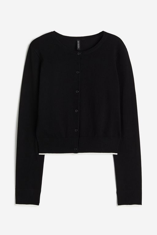 

Кардиган женский H&M 1223888 черный M, 1223888