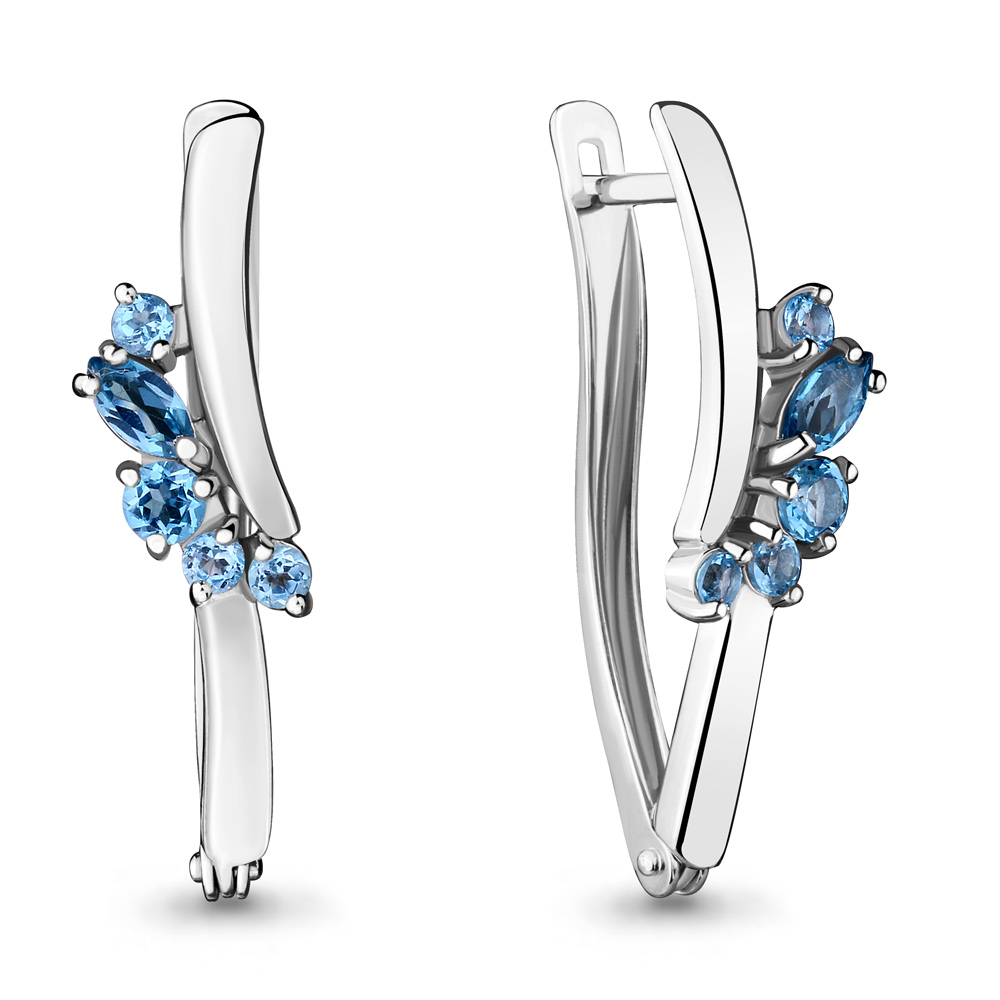 

Серьги из серебра с топазом Aquamarine 4466505_925_р, 4466505_925_р