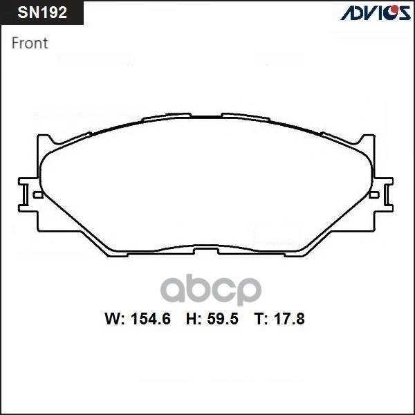 

Тормозные колодки ADVICS дисковые SN192