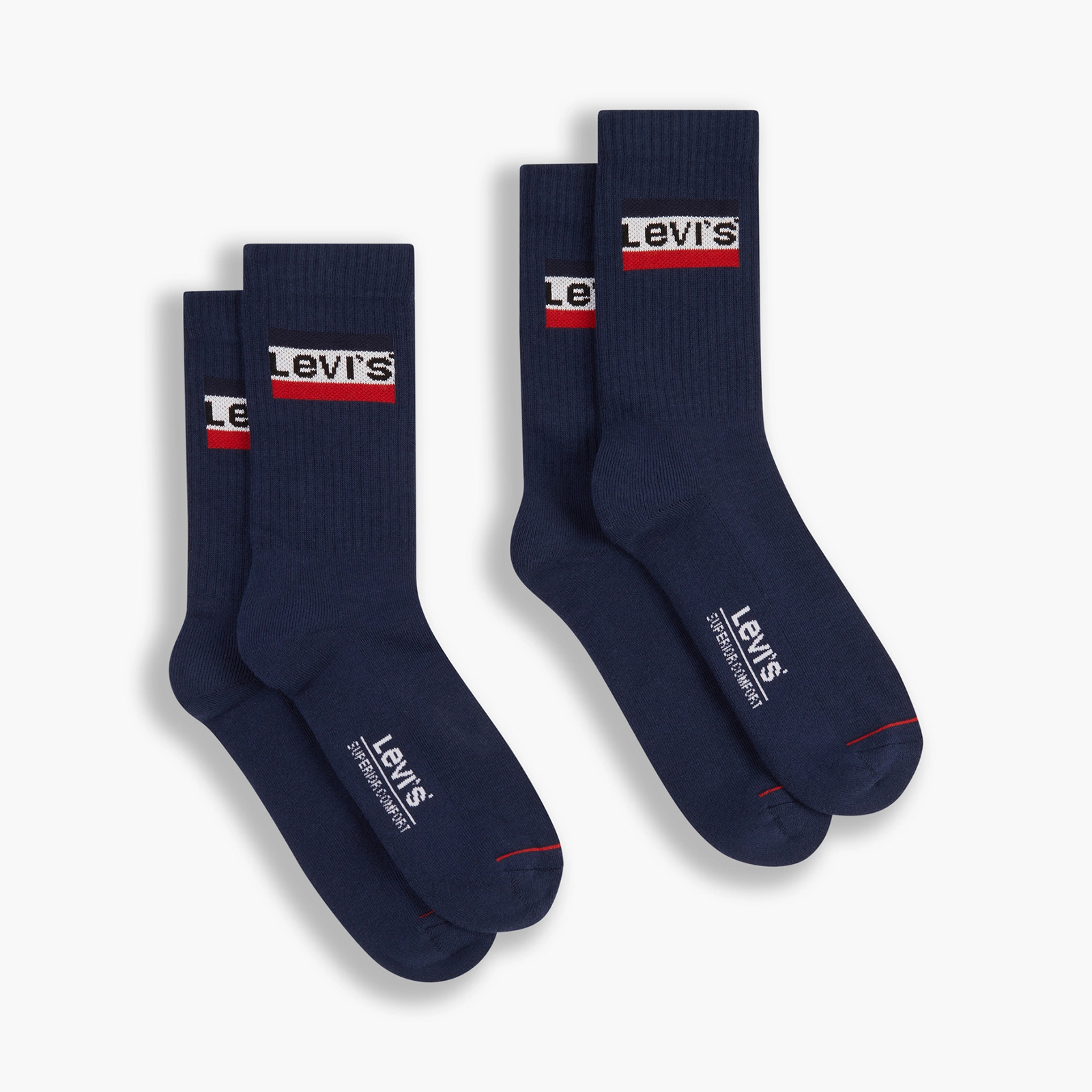 

Комплект носков унисекс Levi's REGULAR CUT SPRTWR LOGO 2P синих 43-46, Синий, REGULAR CUT SPRTWR LOGO 2P