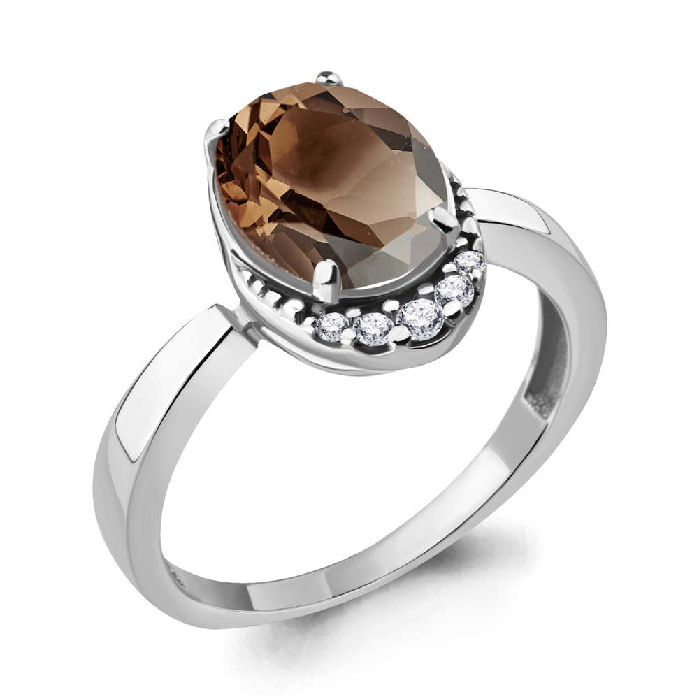 фото Кольцо из серебра с кварцем р. 16,5 aquamarine 6917001а_925_р