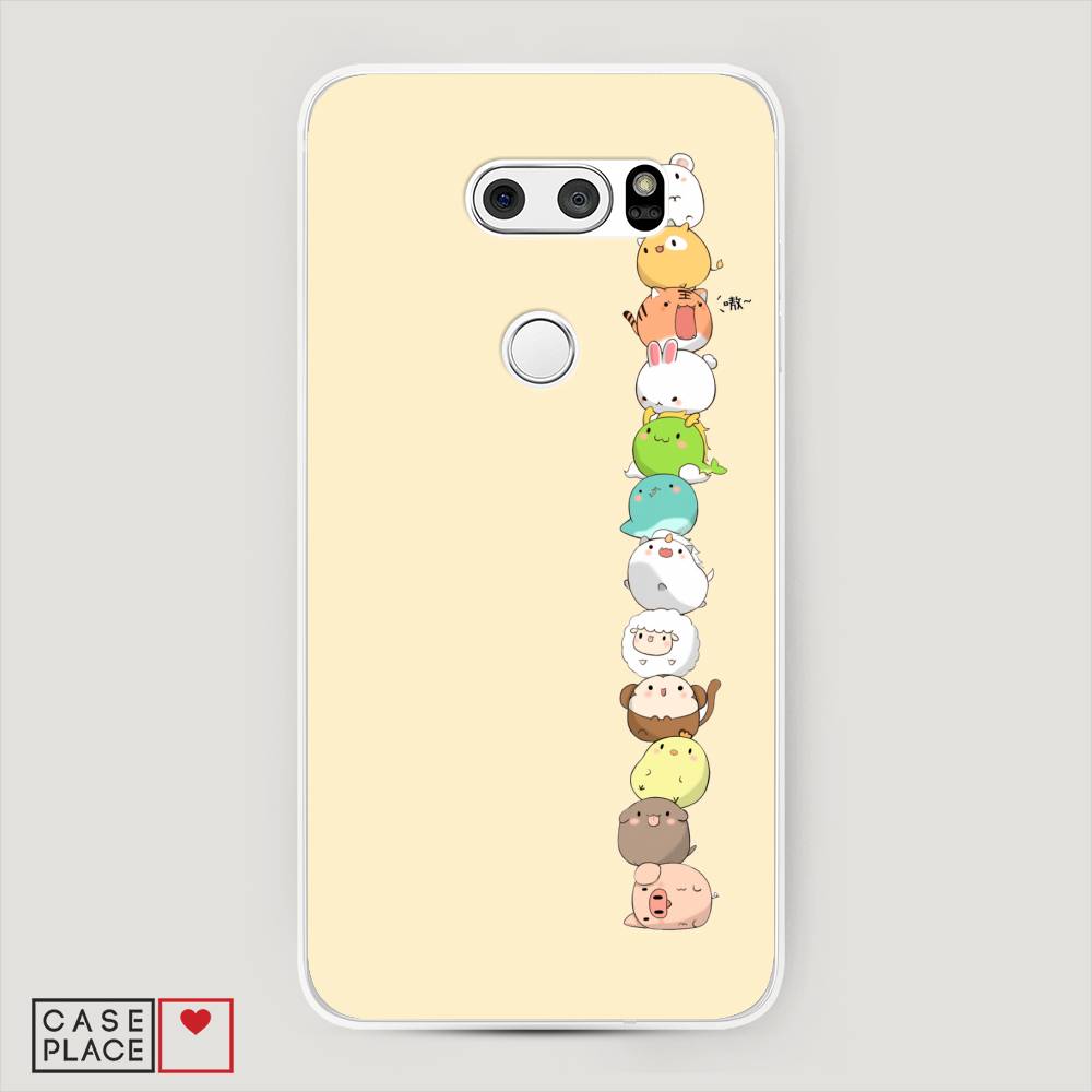 

Чехол Awog на LG V35 ThinQ "Питомцы Чиби", Желтый, 83650-2