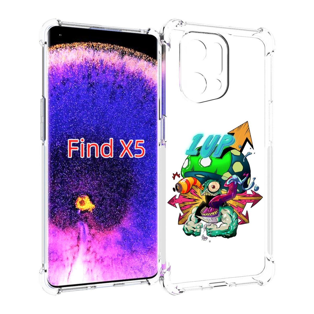 

Чехол MyPads сильный гриб абстракция для Oppo Find X5, Прозрачный, Tocco