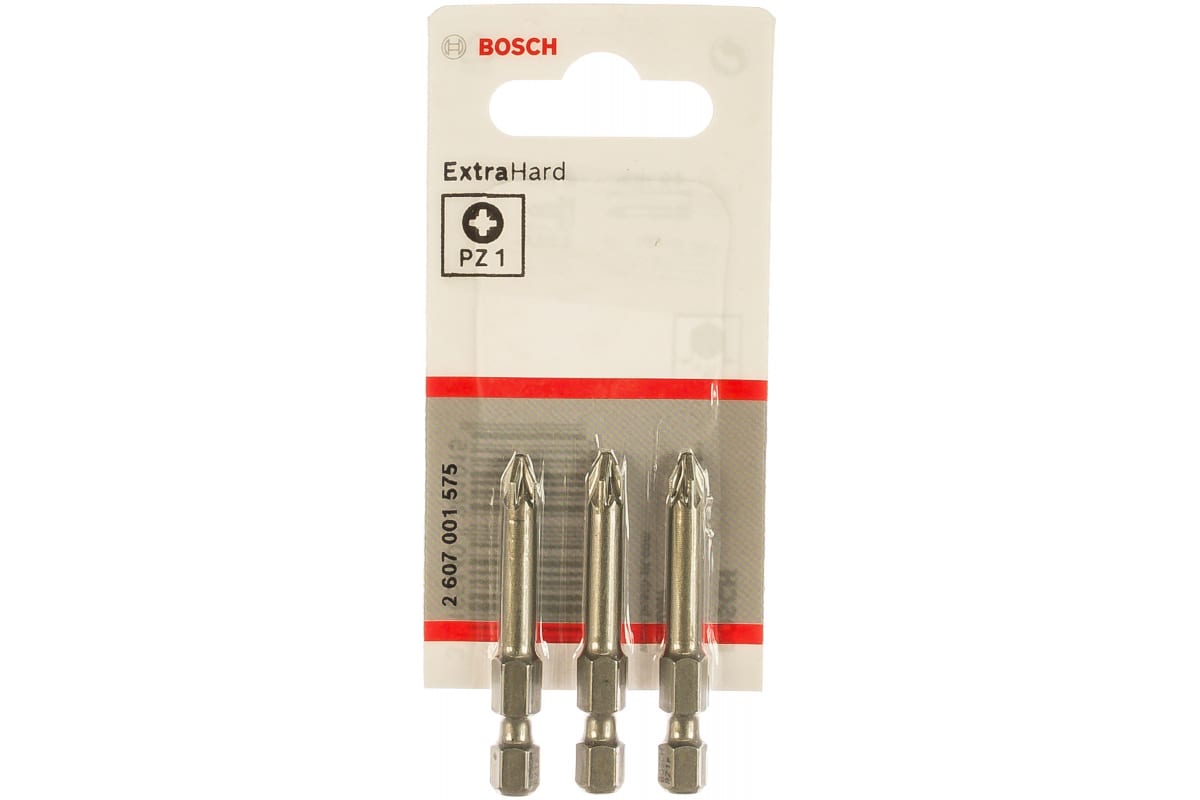 

Насадка-бита PZ1, 49 мм BOSCH Extra Hart, 2607001575, 3 шт.