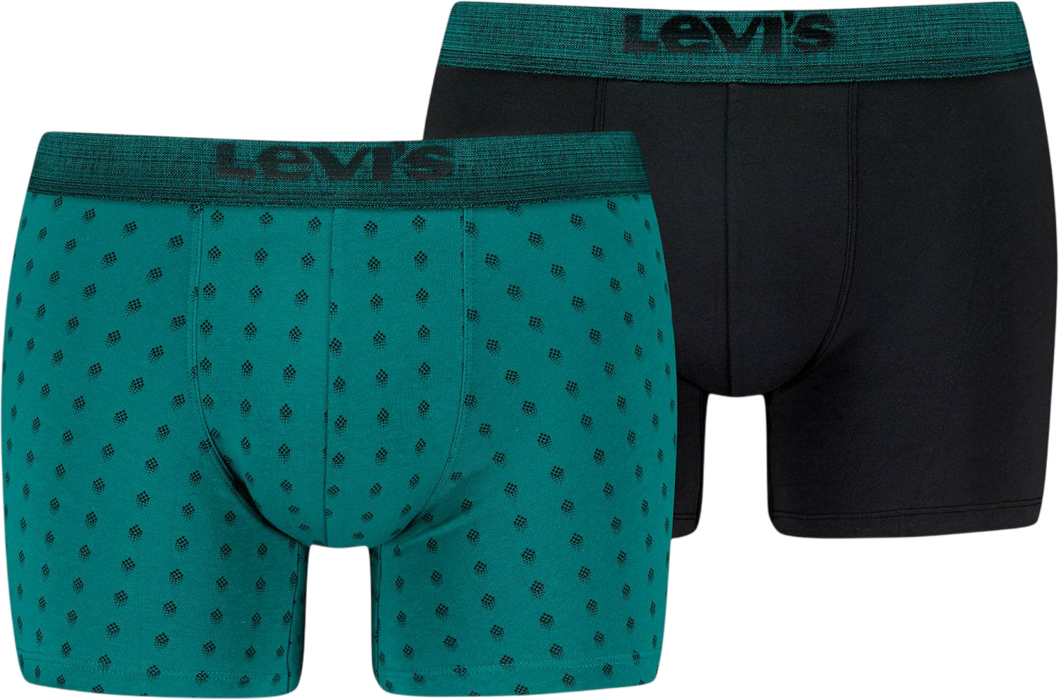 

Комплект трусов мужских Levi's MINI AOP 2P зеленый/черный M 2 шт, MINI AOP 2P