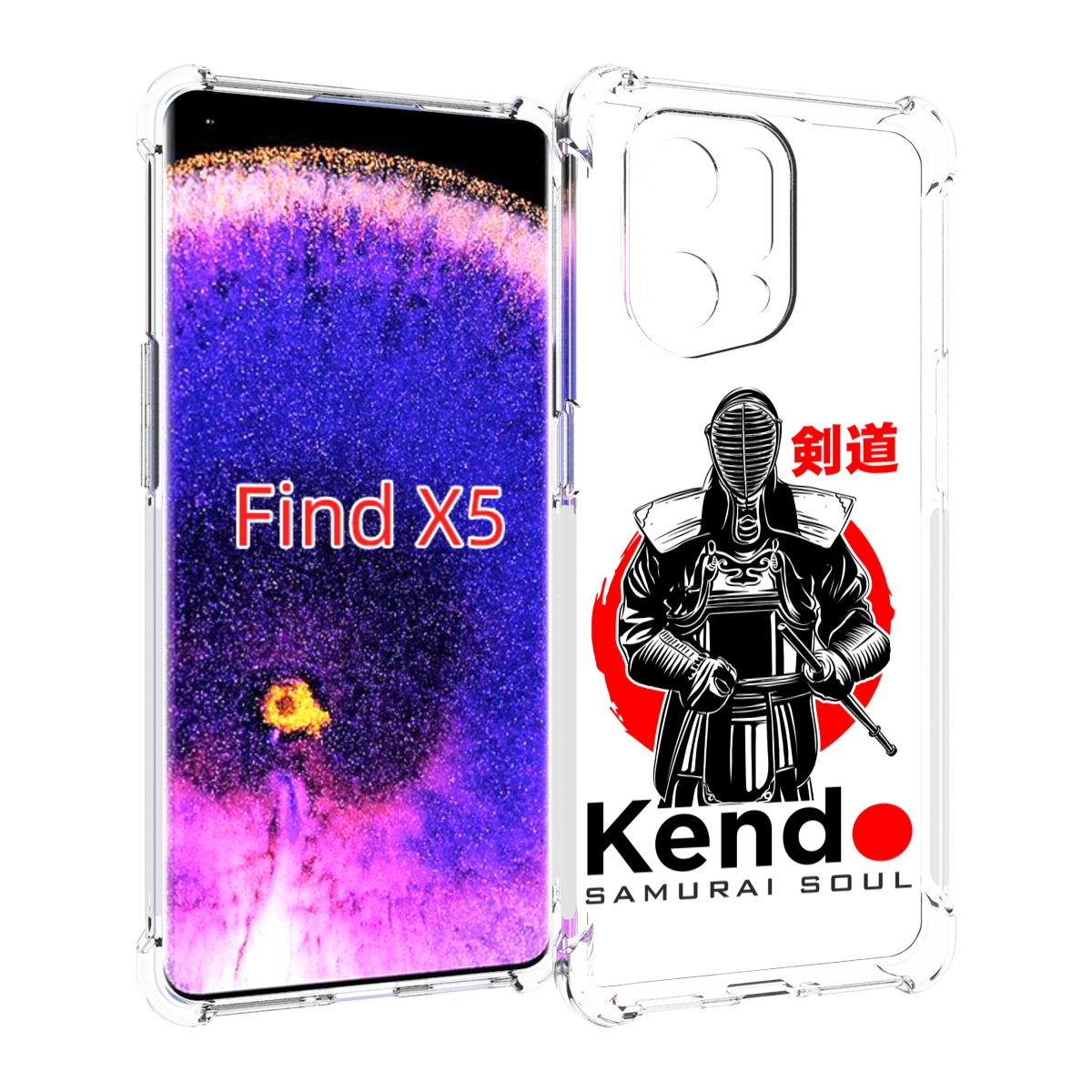 

Чехол MyPads рисованый самурай для Oppo Find X5, Прозрачный, Tocco