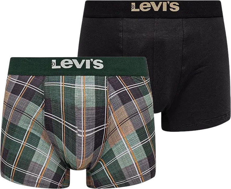 

Комплект трусов мужских Levi's PLAID AOP 2P серый/черный XL 2 шт, PLAID AOP 2P
