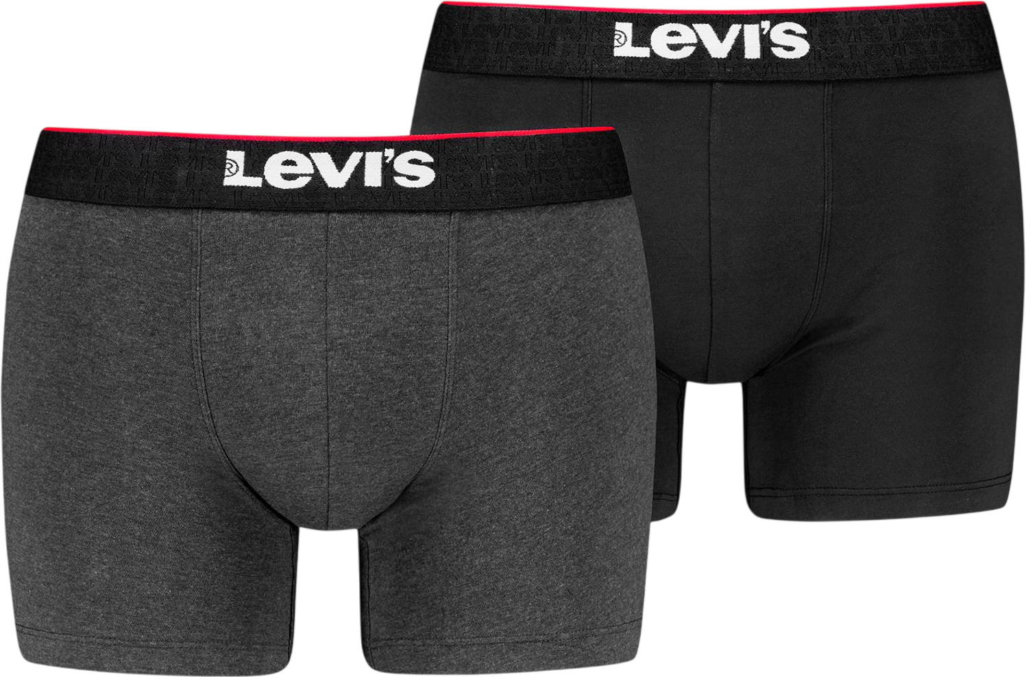 

Комплект трусов мужских Levi's LOGO WB DENIM 2P серый/черный XL 2 шт, LOGO WB DENIM 2P