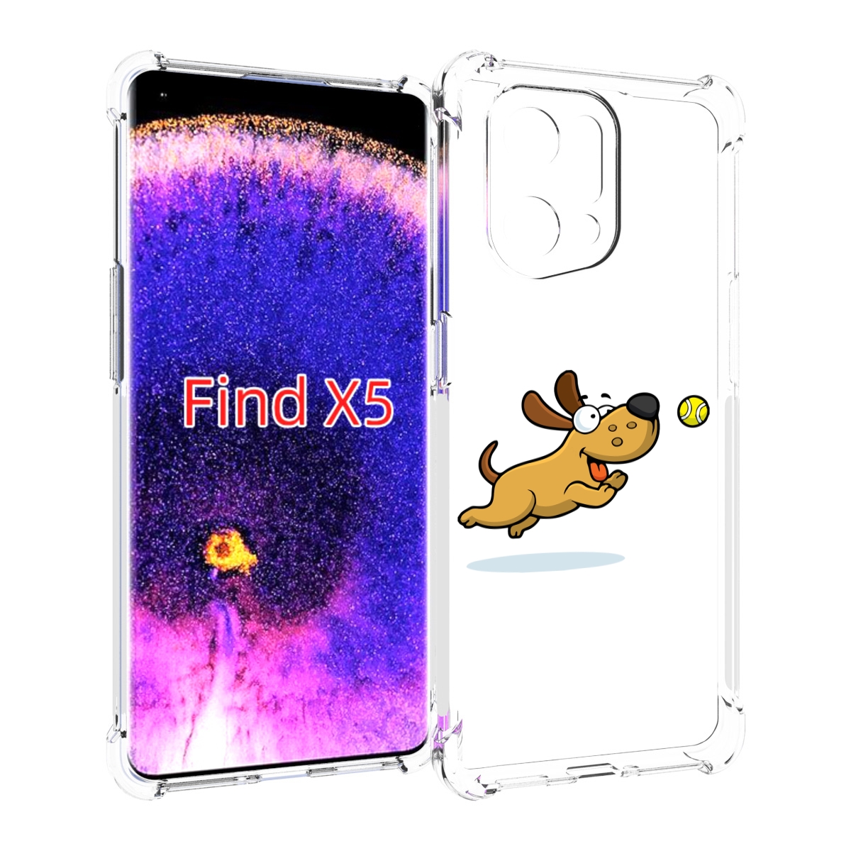

Чехол MyPads пёсик для Oppo Find X5, Прозрачный, Tocco
