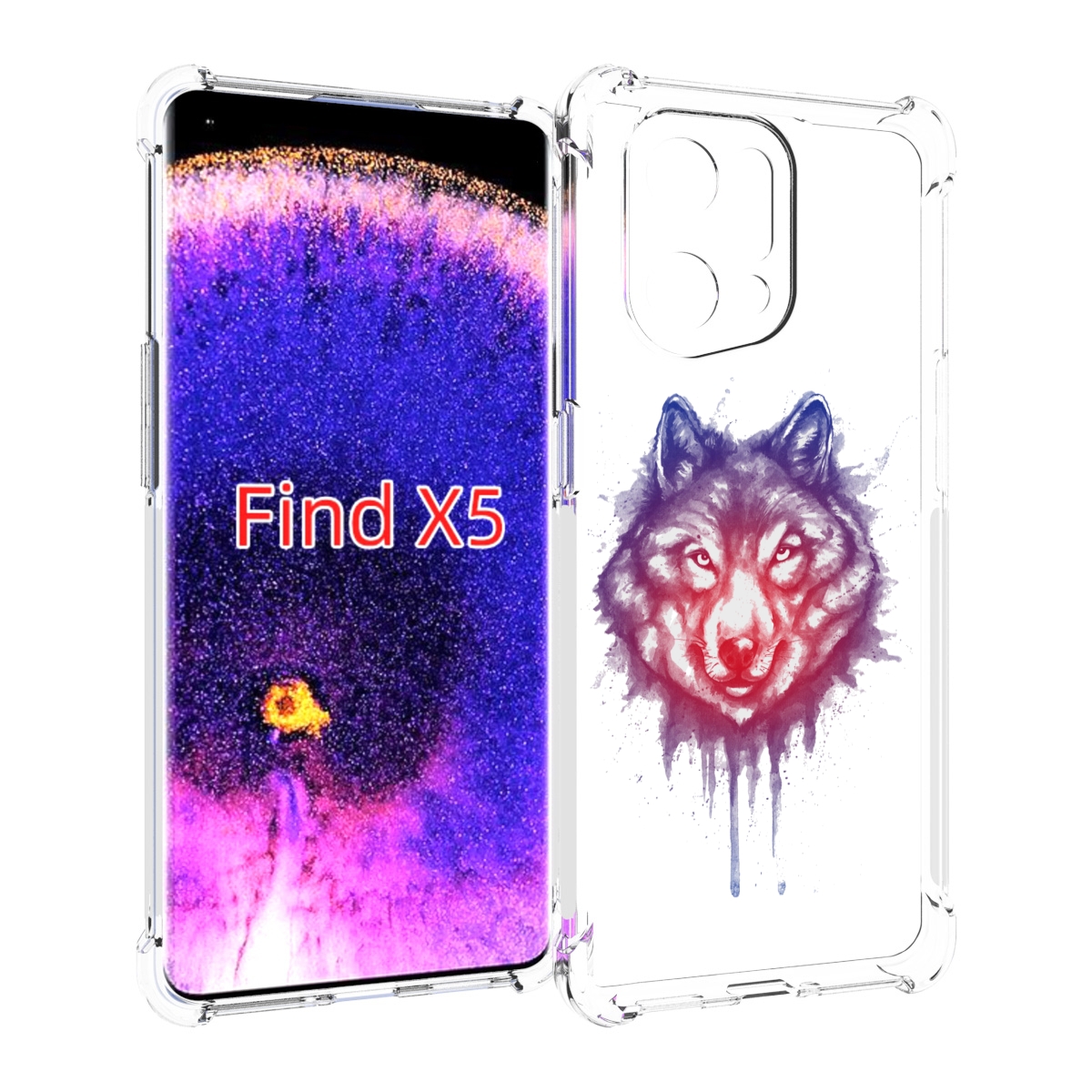 

Чехол MyPads пушистый волк для Oppo Find X5, Прозрачный, Tocco