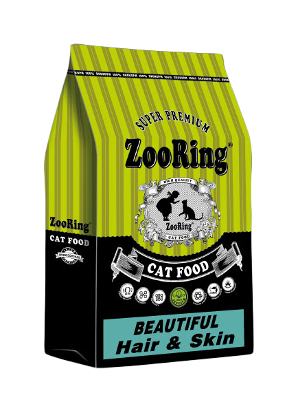 

Сухой корм для кошек ZooRing Beautiful Hair&Skin, для красивой шерсти и кожи, 10 кг