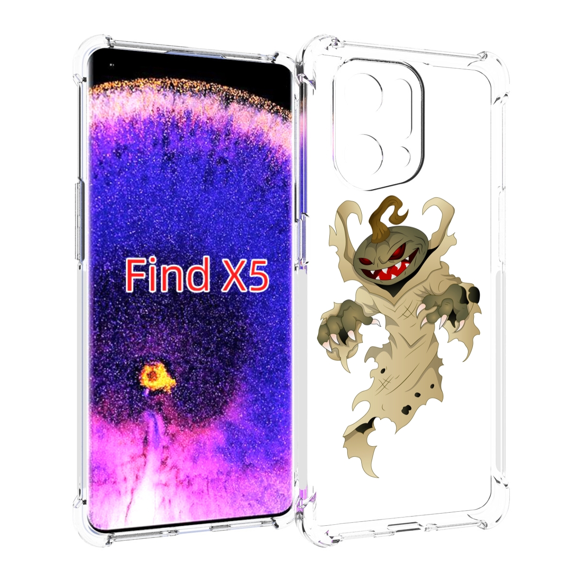 

Чехол MyPads призрак хэллоуина для Oppo Find X5, Прозрачный, Tocco