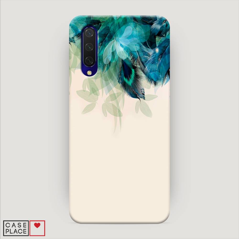 

Пластиковый чехол "Перья голубого цвета" на Xiaomi Mi 9 Lite, 36720-1