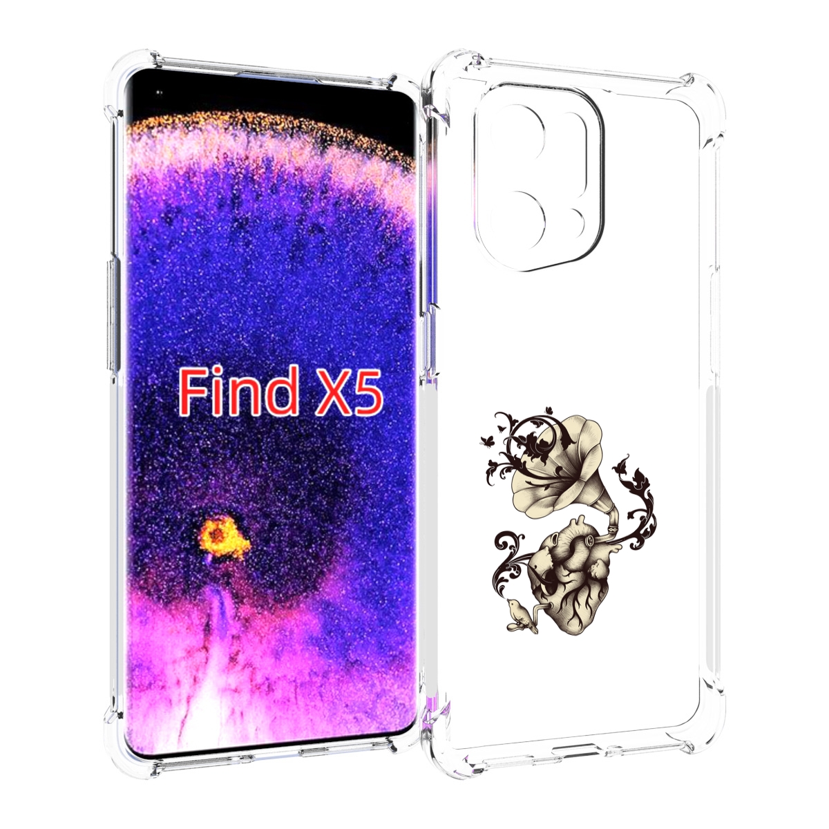 

Чехол MyPads Граммофон для Oppo Find X5, Прозрачный, Tocco