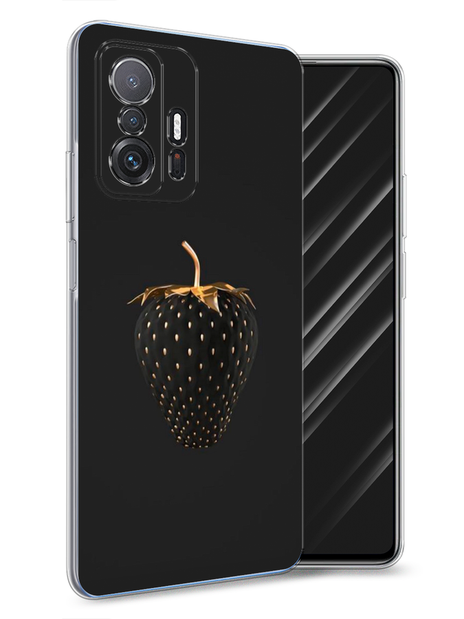 

Чехол Awog на Xiaomi Mi 11T/11T Pro "Черно-золотая клубника", Разноцветный, 313750-10