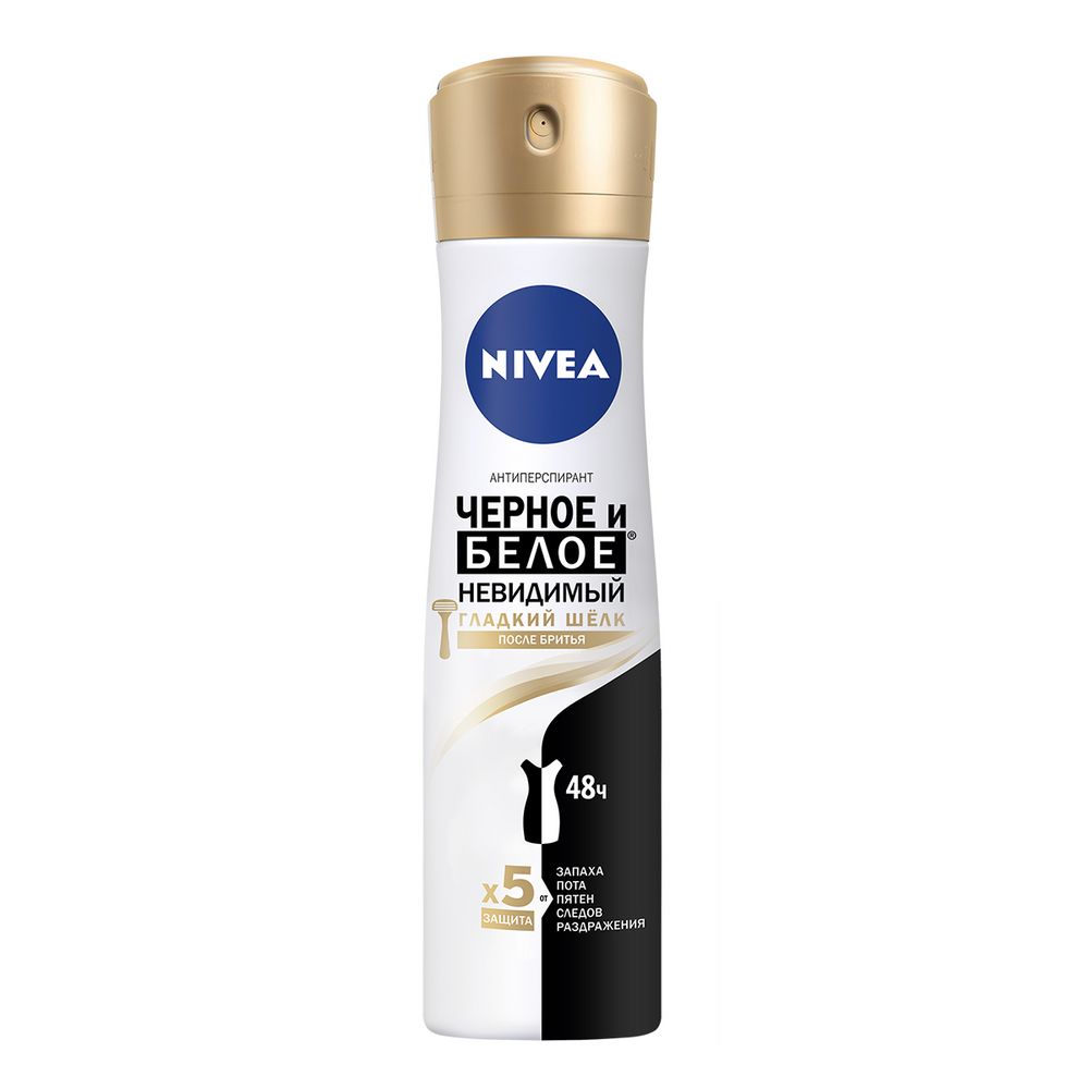 

Дезодорант Nivea Черное и Белое Невидимый Гладкий шелк 150 мл