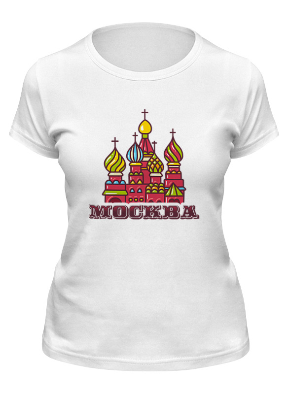 

Футболка женская Printio Москва белая M, Белый, Москва