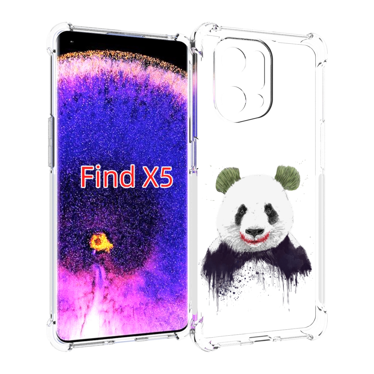 

Чехол MyPads панда джокер для Oppo Find X5, Прозрачный, Tocco