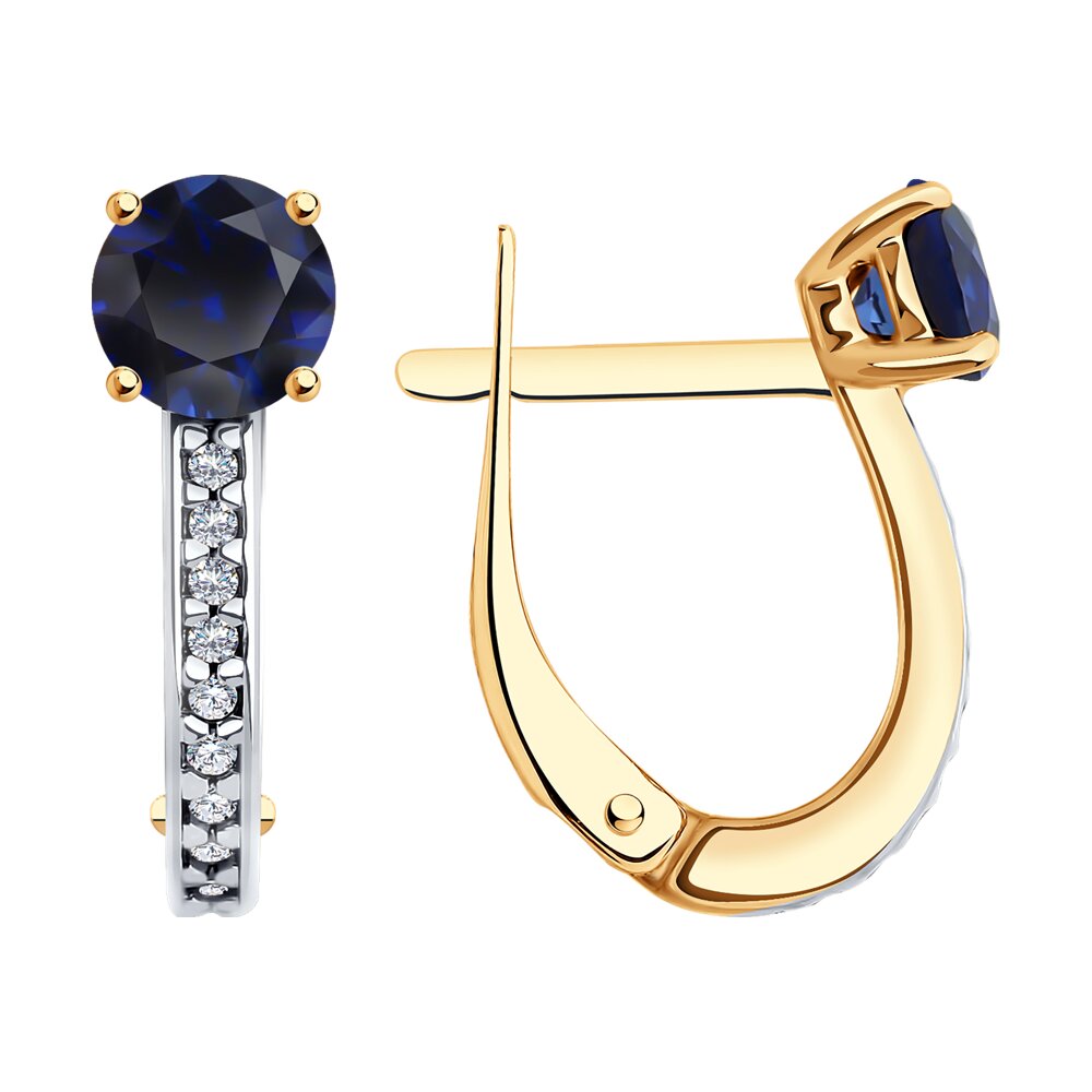 

Серьги из серебра SOKOLOV 88020079, корунд искусственный/фианит, 88020079