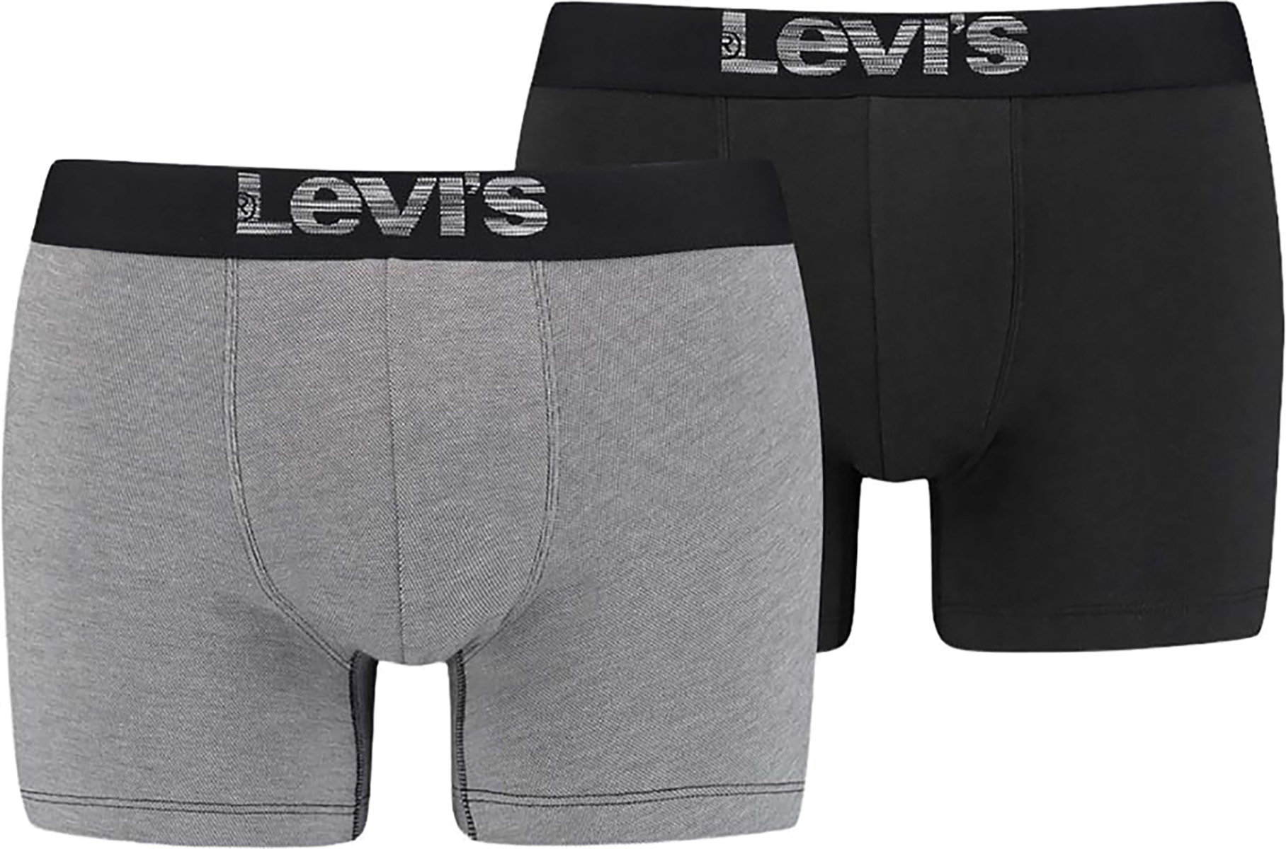 

Комплект трусов мужских Levi's Basic 2P серый/черный M 2 шт, Basic 2P