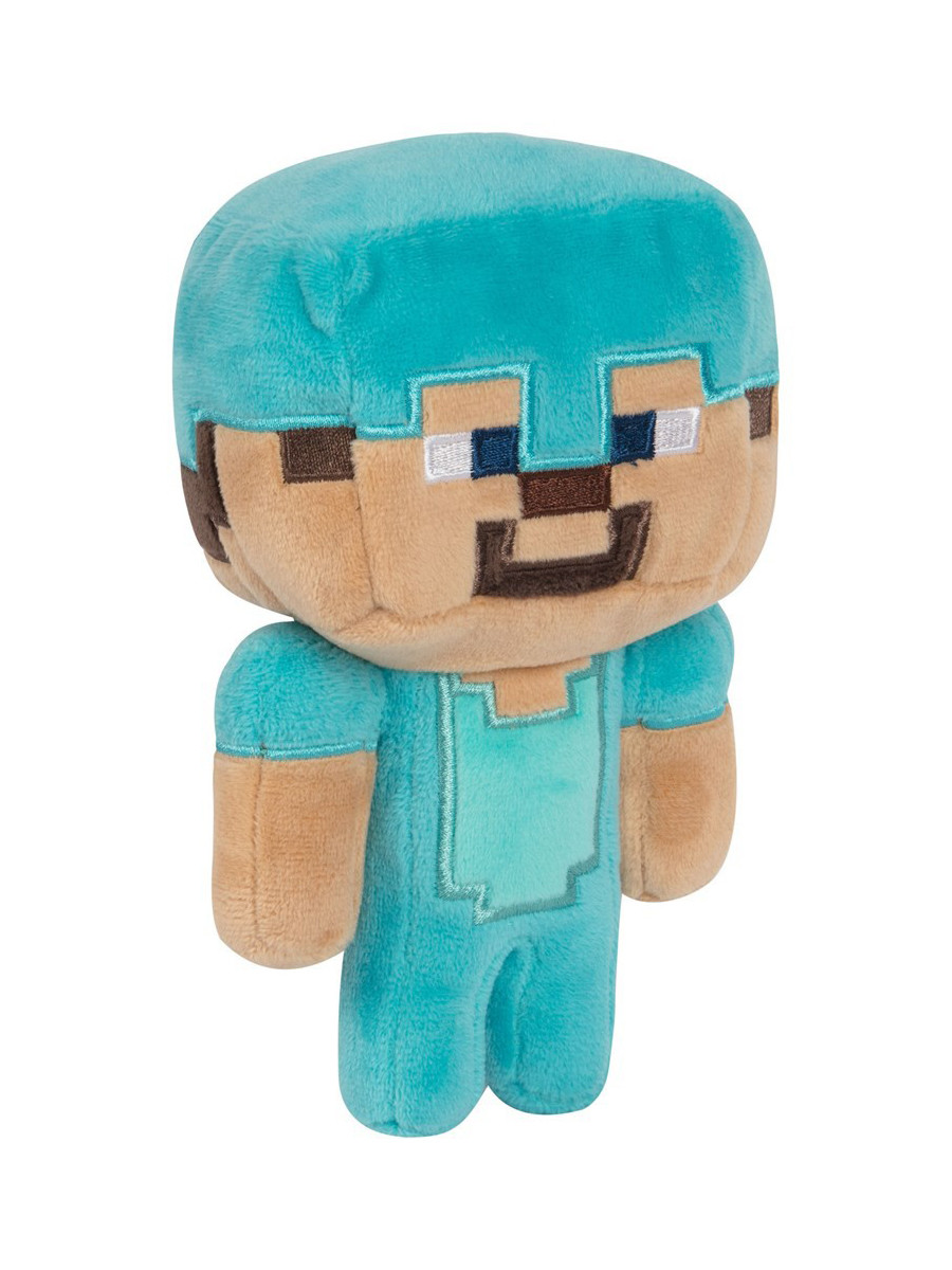 фото Мягкая игрушка jinx minecraft: happy explorer diamond steve 18 см