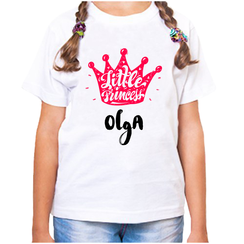 

Футболка девочке белая 26 р-р little princess ольга, Белый, fdd_little_princess_olga