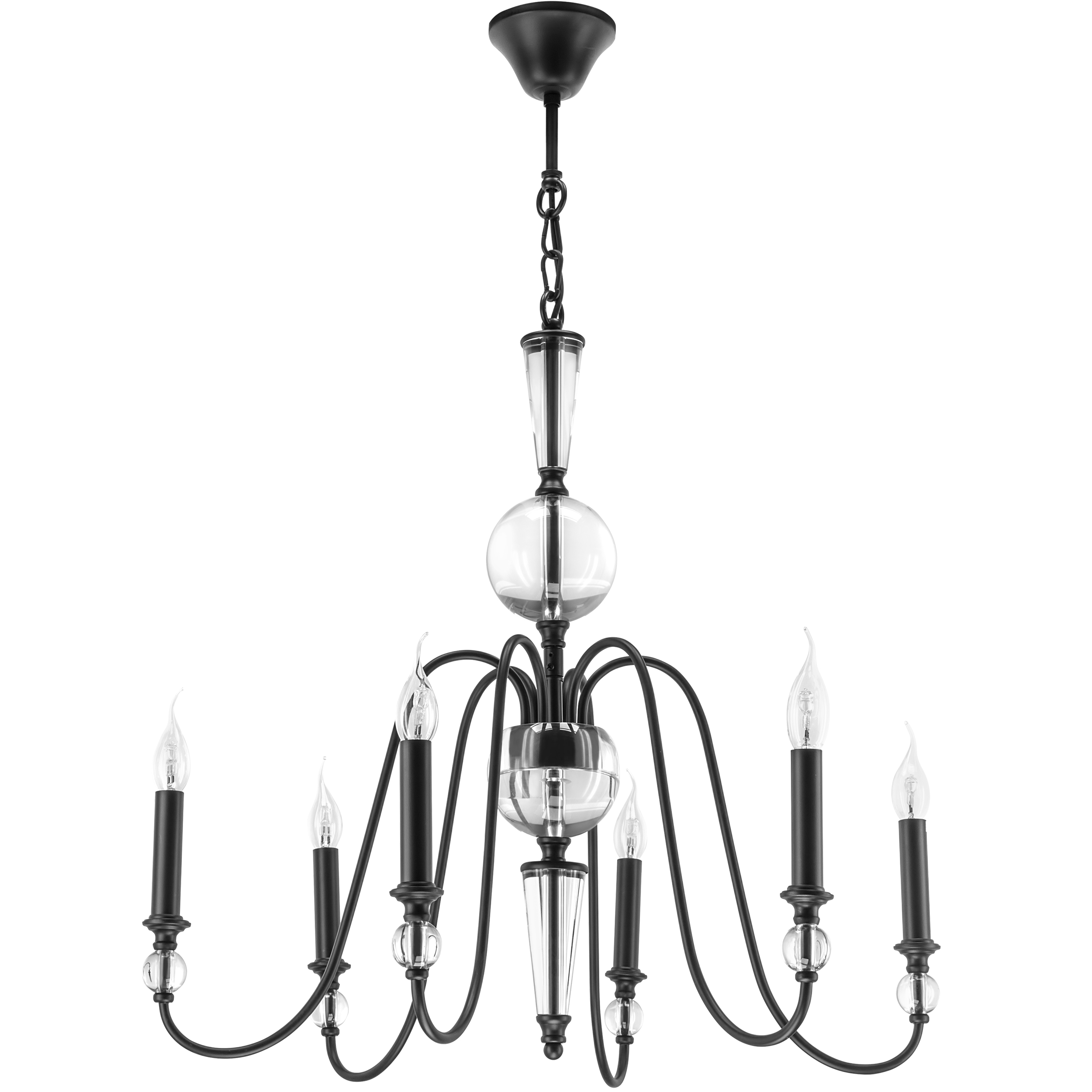 

Подвесная люстра Lightstar Ragno 732067, Черный, E14 240