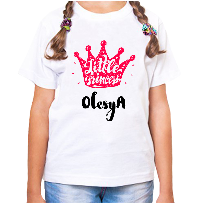 

Футболка девочке белая 32 р-р little princess олеся, Белый, fdd_little_princess_olesya