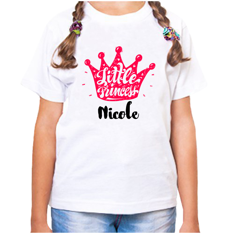 

Футболка девочке белая 24 р-р little princess николь, Белый, fdd_little_princess_Nikol