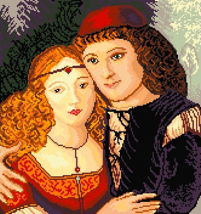 

Рисунок на канве «Любовь Ромео и Джульеты», С рисунком