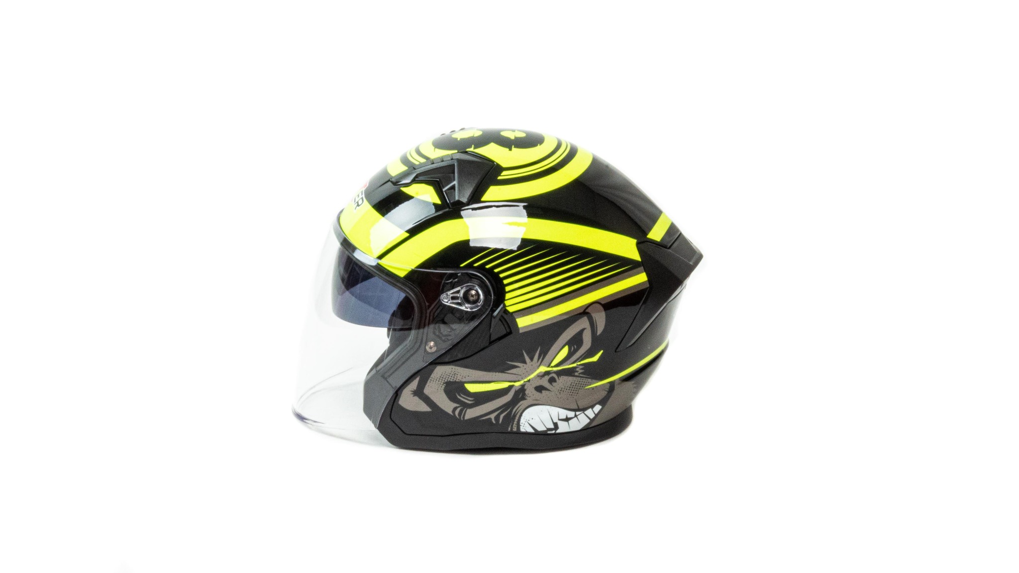 

Шлем мото открытый HIZER J228 (M) #1 black/neon yellow