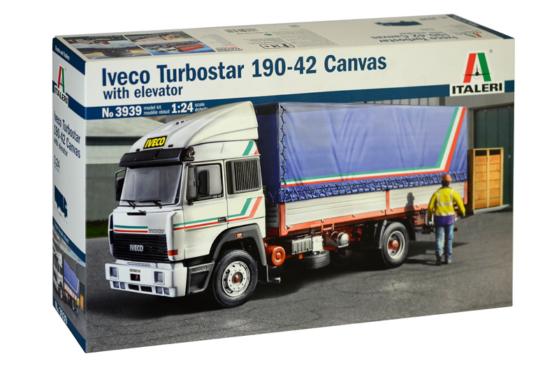 

Сборная модель Italeri 1/24 Iveco Turbostar190-42 Canvas with elevator 3939