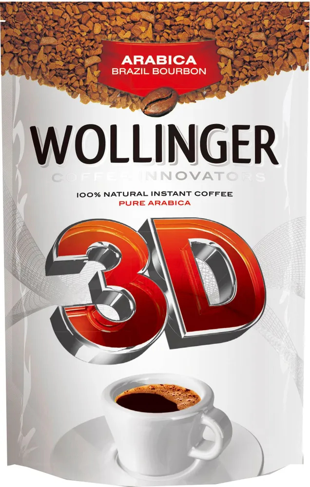 Кофе растворимый Wollinger 3D сублимированный, в пакете, 475 г