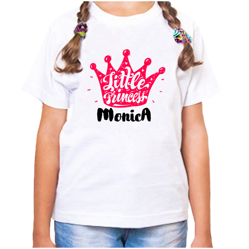 

Футболка девочке белая 32 р-р little princess моника, Белый, fdd_little_princess_Monika