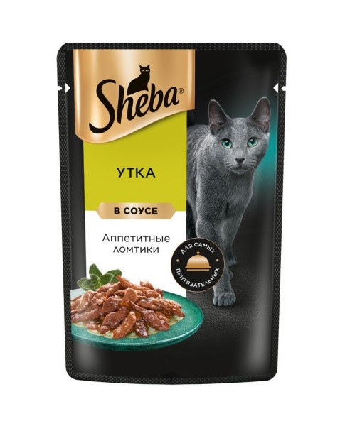 Влажный корм для кошек Sheba Ломтики в соусе с уткой, 75 г