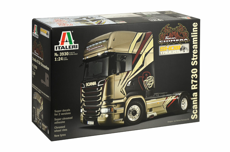 фото Сборная модель italeri 1/24 scania r730 streamline "team chimera" 3930