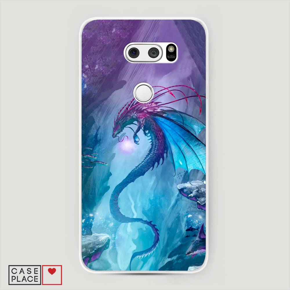 

Чехол Awog на LG V35 ThinQ "Водный дракон", Голубой;фиолетовый;синий, 83650-2