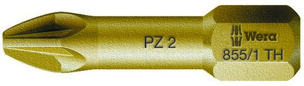 Wera 855/1 TH PZ бита торсионная, экстратвёрдые, хвостовик 1/4 C 6.3, PZ 3 x 25 мм wera 855 1 th pz бита торсионная экстратвёрдые хвостовик 1 4 c 6 3 pz 3 x 25 мм