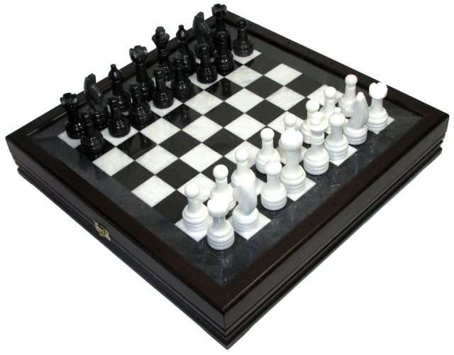 Шахматы каменные стандартные (высота короля 3,50) 43*43 см 999-RTG-7576