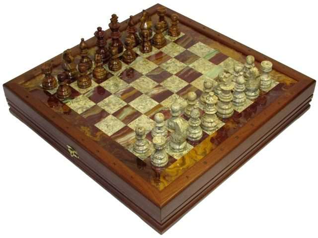 Шахматы каменные Американские (высота короля 3,50) 43*43 см 999-RTG-9808