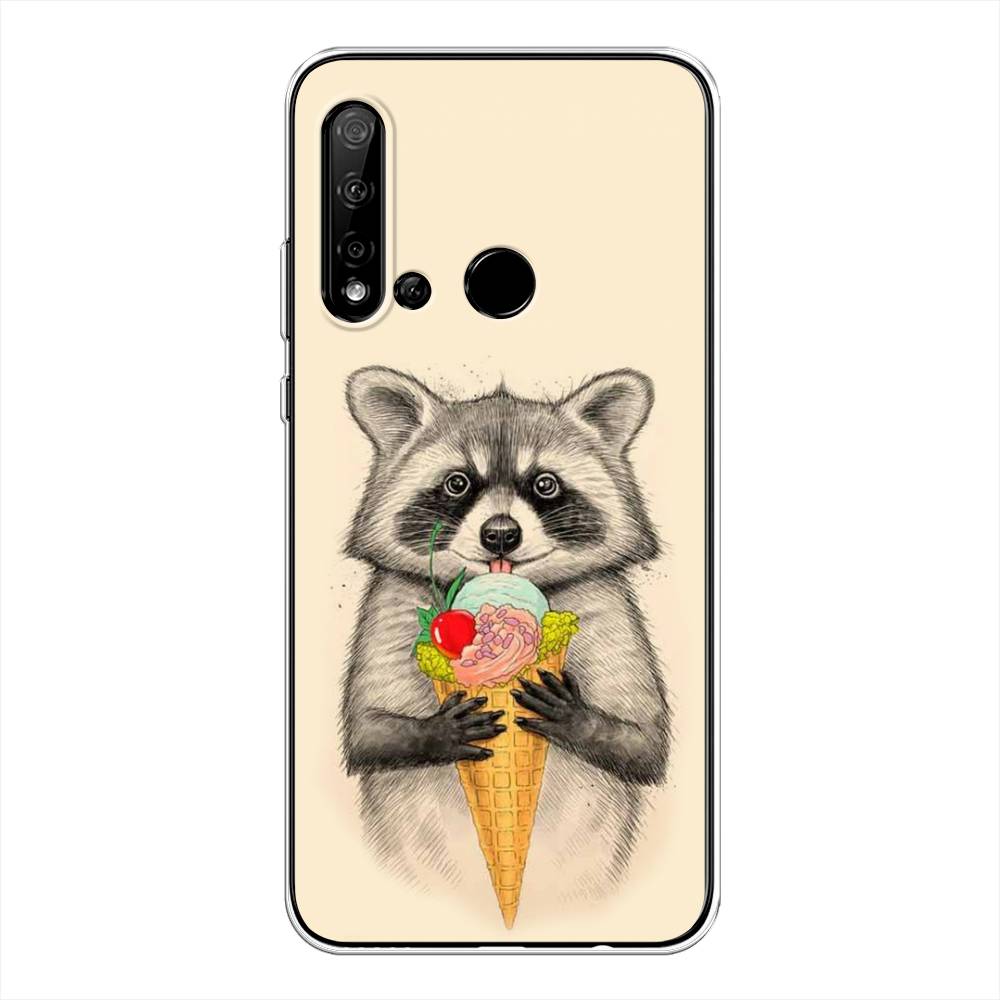 фото Чехол awog "енот с мороженым" для huawei p20 lite 2019