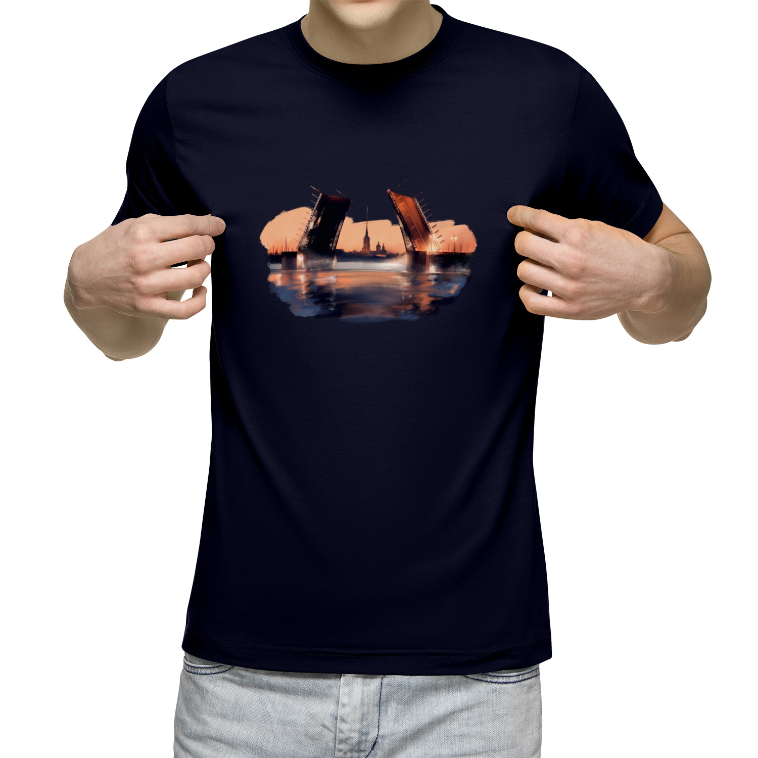 

Футболка мужская Санкт-Петербург синяя 3XL, Синий, Санкт-Петербург