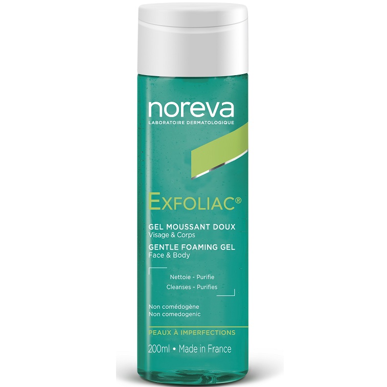 Гель для умывания Noreva Exfoliac мягкий, очищающий 200 мл лосьон для лица noreva exfoliac с высоким содержанием aha 125 мл