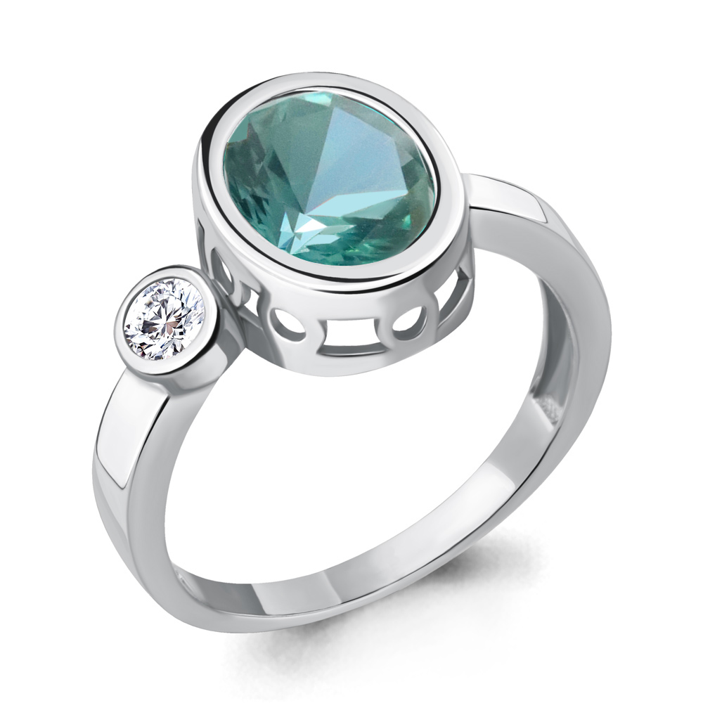 

Кольцо из серебра с турмалином р. , Aquamarine 6916988А_925_р, 6916988А_925_р