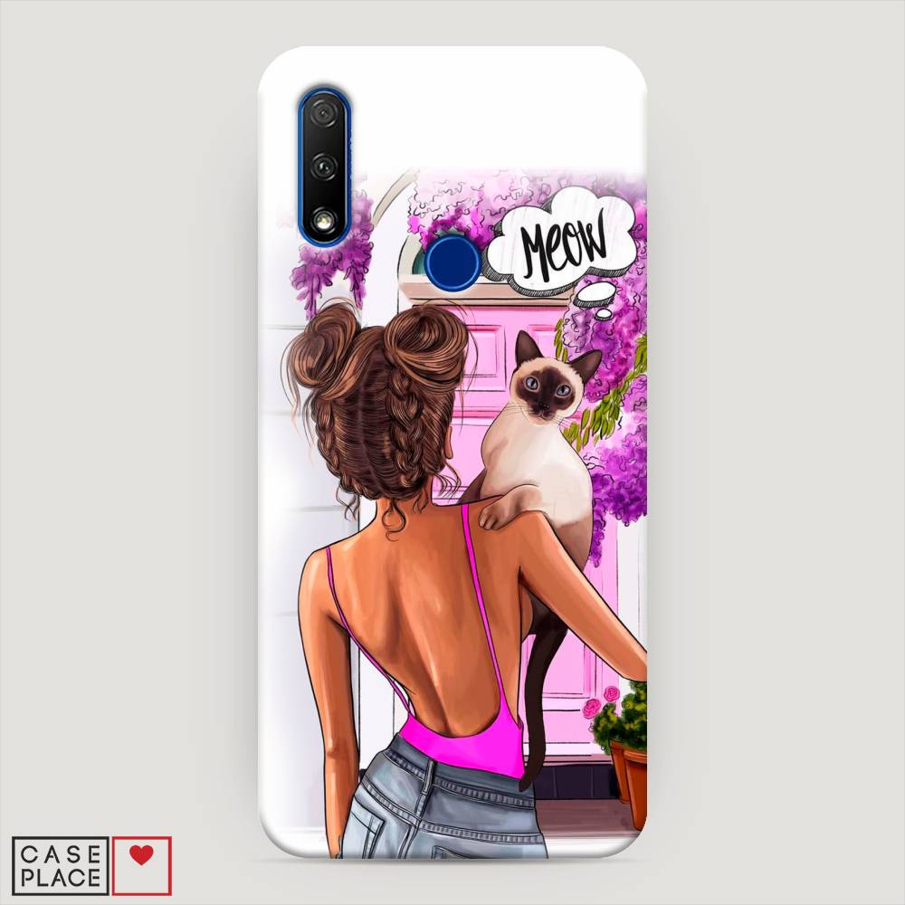 

Чехол Awog "Девушка с кошкой" для Huawei P Smart Z, 69420-5