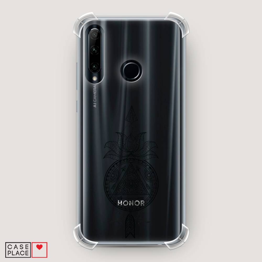 фото Чехол awog "талисман арт черный" для honor 20e