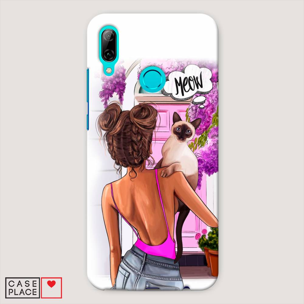 

Чехол Awog "Девушка с кошкой" для Huawei P Smart 2019, 67220-5